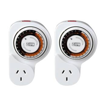 2PK Hpm 24 Hour Analogue Timer Electrical HPM Plug-in Security