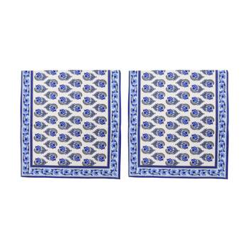 2PK LVD Delilah Rectangular Polyester Table Runner Home Decor Blue 160x35cm