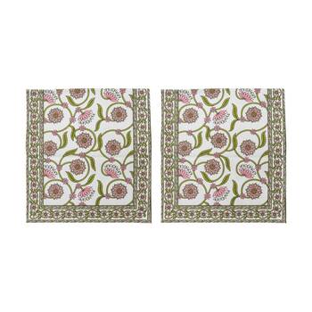2PK LVD Esther Rectangular Polyester Table Runner Home Decor Pink/Olive 160x35cm
