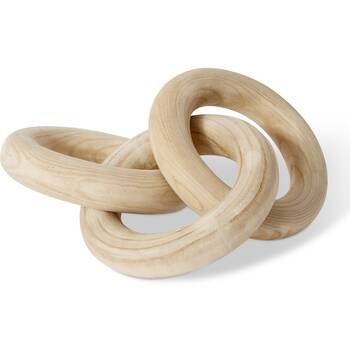 E Style Wooden Chain Sculpture Elegant Sophisticated Home Decor 26x26x54cm