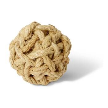 2PK E Style Macro Decor Ball Natural Rope Coastal Decorative Piece 10x10cm