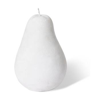 E Style Pear Sculpture Decorative Ornament White Cement?15x15x22cm