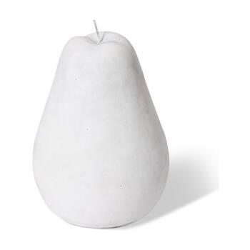 E Style Pear Sculpture Decorative Ornament White Cement?21x21x28cm