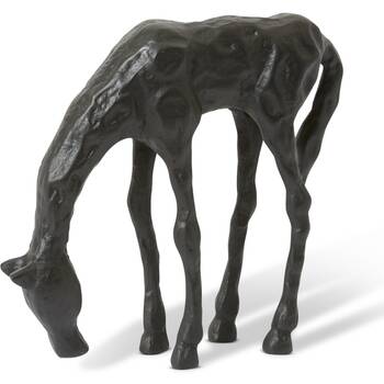 E Style Horse Sculpture Aluminium Modern Interior Decor Black 31x9x30cm