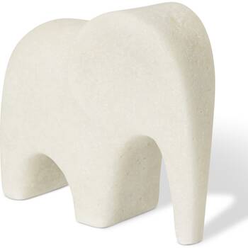 E Style Resin Luvo Elephant Sculpture Modern Minimalist Decor White 18x8x16cm