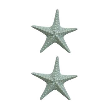 2PK LVD Starfish Coastal Ceramic Ornament Indoor/Outdoor Decor 23.5x22x5cm