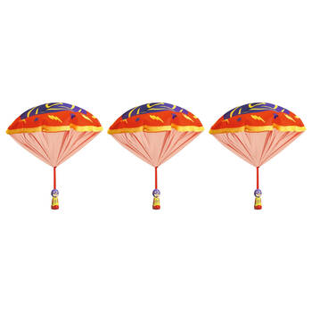 3PK Djeco Flying Hero Wooden H&-Throwing Parachute Set Kids Toy Assorted 4y+