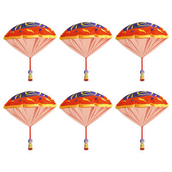 6PK Djeco Flying Hero Wooden H&-Throwing Parachute Set Kids Toy Assorted 4y+