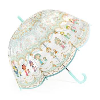 Djeco Tinyly PVC Child Umbrella Transparent Fibreglass Frame Manual Open 3y+