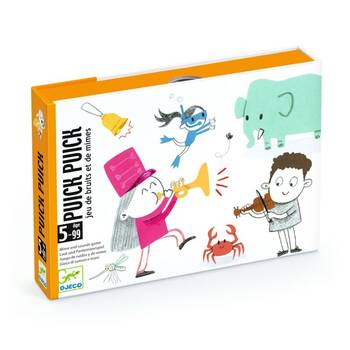 Djeco Puick-Puick Guessing Game With 120 Mime Ideas For Kids Portable 5y+