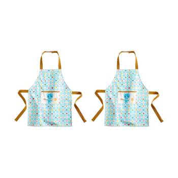2PK Djeco Kitten Apron Kids Adjustable Polyethylene Cooking With Pocket 2y+