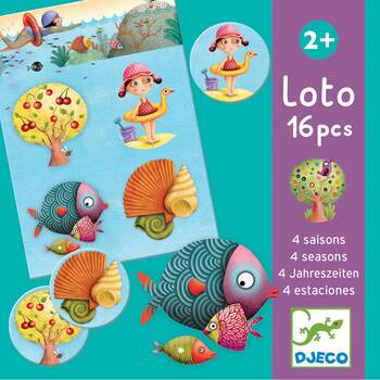 30pc Djeco Lotto 4 Seasons Game Educational Board Play 2+ Years