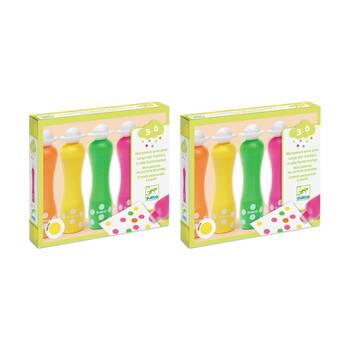 2x 4pc Djeco Fluorescent Foam Markers Ergonomic Washable Drawing 3+ Years