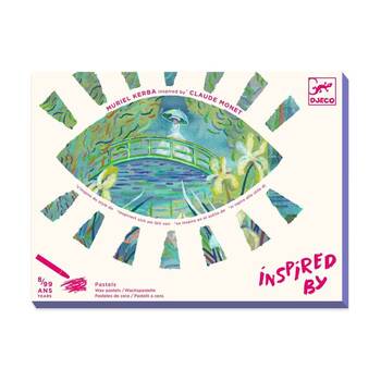 Djeco Inspired By Water Lily Pond Claude Monet Wax Crayons Art Kit 8y+