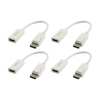 4PK Comsol DisplayPort Male to HDMI 4K2K Digital Adaptor Cable 20cm White
