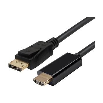 Comsol DisplayPort Male-HDMI Male Computer & TV Cable 3 Metres Black
