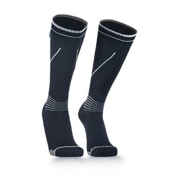DexShell Longlite Socks Waterproof Breathable Jet Black/Grey