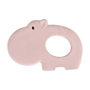 Tikiri Rubber Hippo Flat Teether Boxed Natural Newborn & Up