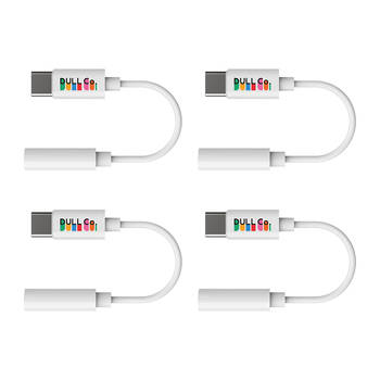 4PK Dull Co. USB-C to 3.5mm AUX Audio Headphone/Earphone Adaptor White