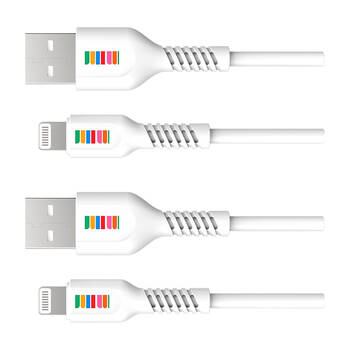 2PK Dull Co. USB-A to MFi Certified Lightning Charging Cable Apple Compatible 2m