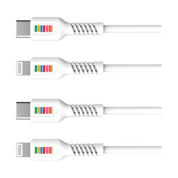 2PK Dull Co. USB-C to MFi Certified Lightning Charging Cable Apple Compatible 1m