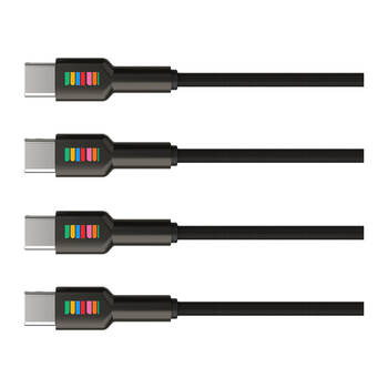 2PK Dull Co. USB-C to Braided Charging Cable W/ Premium Metal Connectors 1m