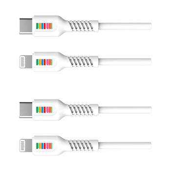 2PK Dull Co. USB-C to MFi Certified Lightning Charging Cable Apple Compatible 2m