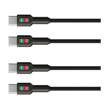 2PK Dull Co. USB-C to Braided Charging Cable W/ Premium Metal Connectors 2m