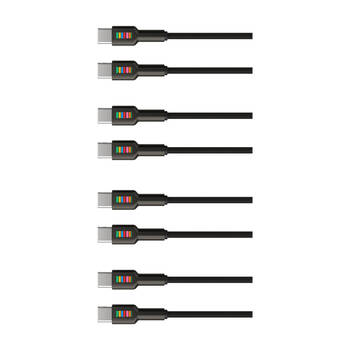 4PK Dull Co. USB-C to Braided Charging Cable W/ Premium Metal Connectors 2m