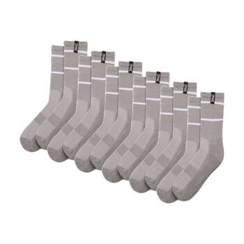 6PK Everlast Yoga Grip Crew Socks Breathable Non-Slip Workout Gear Grey M/L