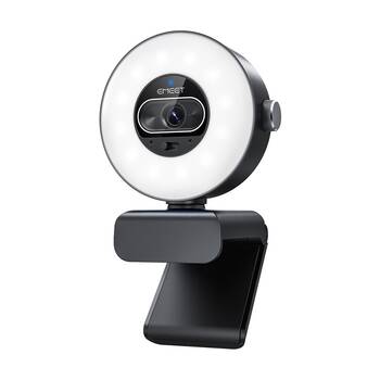 Emeet SmartCam S600L 4K Streaming Webcam Built-In Ring Light Dual Microphones