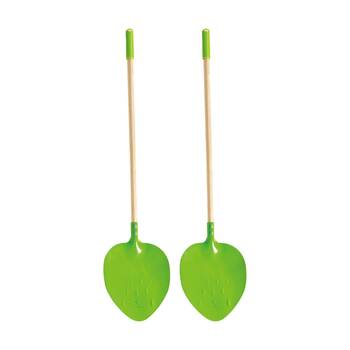 2PK Hape Pointed Garden Shovel Wooden Tool Outdoor Play Kids Toy 4y Green