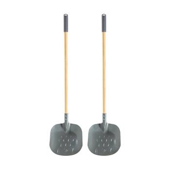 2PK Hape Square Point Transfer Garden Shovel Wooden Tool Toy For Kids 4y Grey