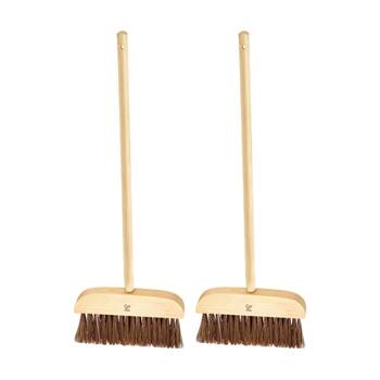 2PK Hape Garden Broom Wooden Gardening Tool Outdoor Play Kids Toy 4y Brown