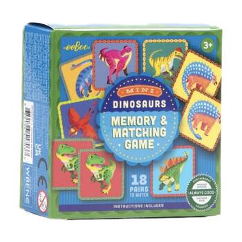 Eeboo Mini Memory & Matching Game 18 Pairs Travel Friendly Kids 3y+ Assorted