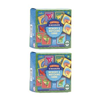 2PK eeBoo Mini Memory & Matching Game 18 Pairs Travel Friendly Kids 3y+ Assorted