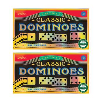 2x 28pc eeBoo Mini Classic Dominoes Travel Size Educational Game Kids Set 3+