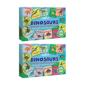 2PK EEBOO Memory Match Mini Dinosaurs Educational Toy Kids Activity Game 3y+
