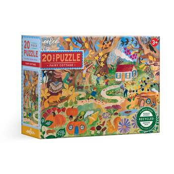 20pc eeBoo Fairy Cottage Puzzle Woodland Scene Early Learning Game 3y+