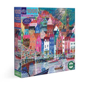 1000pc eeBoo Scottish Isle Puzzle Focus Educational Play 12y+