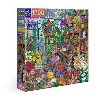 1000pc Eeboo Puzzle Alchemist Greenhouse Magical Botanical Scene Set 58x58cm