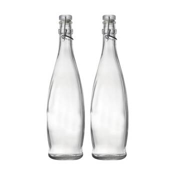 2PK Ecology Kitchen Essentials Glassware Water Bottle Glass 33x8cm 1L