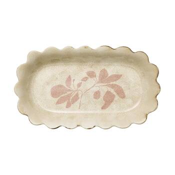 Ecology Floral Silhouette Cecile Oval Serving Platter 23x39.5cm