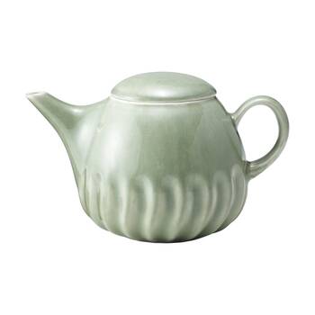 Ecology Ritual Rippled Porcelain Teapot Willow Green Serveware 560ml