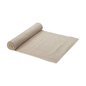 Ecology Tonka 100% Cotton Table Runner Beige and Red Sienna Stripe 35x180cm