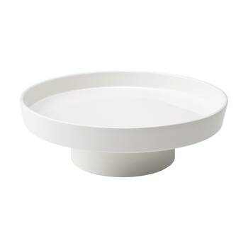 Ecology Origin Creamy White Footed Platter Porcelain Dinnerware 33x10.4cm