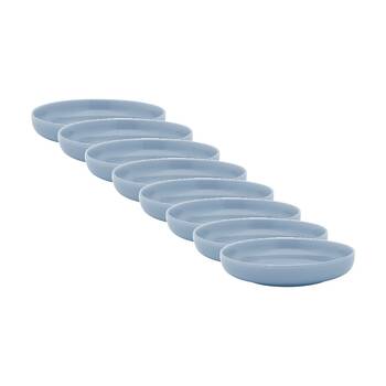8PK Ecology Element Kitchenware Dinner Bowl Sky Light Blue Stoneware 22cm