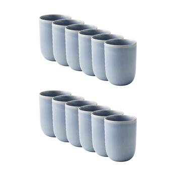 12PK Ecology Element Kitchenware Cuddle Mug Sky Light Blue Stoneware 250ml