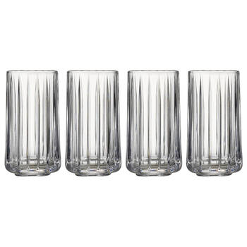 4pc Ecology Lineaire Glass Hi Ball Tumbler Set Drinkware 320ml