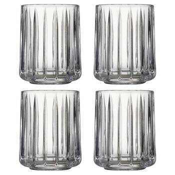 4pc Ecology Lineaire Glass Tumbler Set Elegant Drinkware 260ml